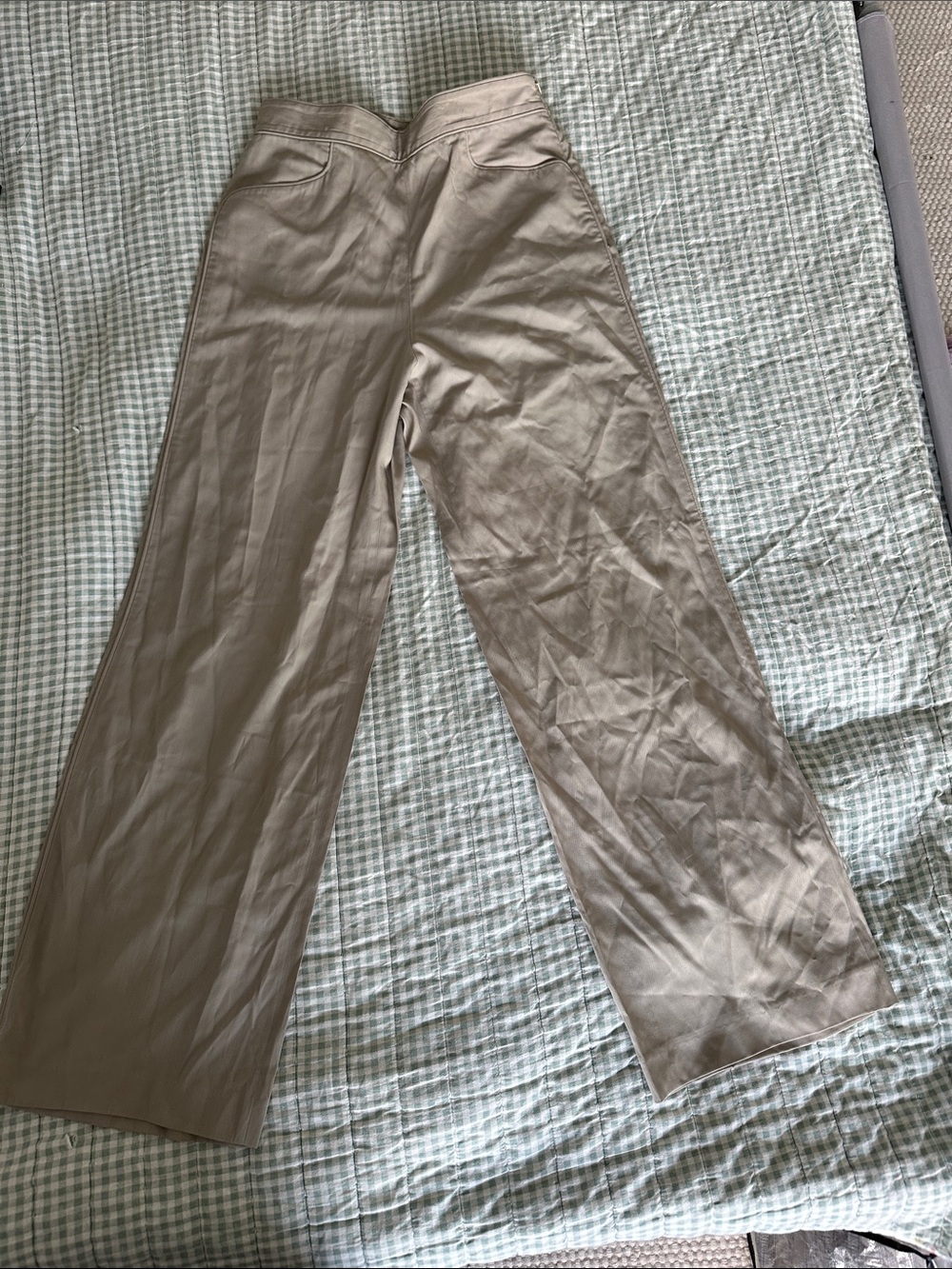 Wide Leg Beige Pants